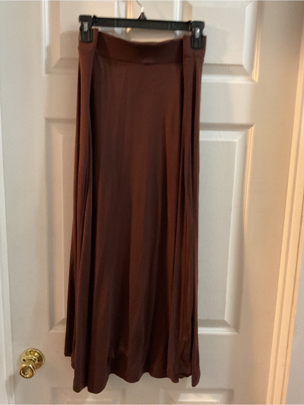 Women's Brown Maxi Skirt — Flowing Long Skirt